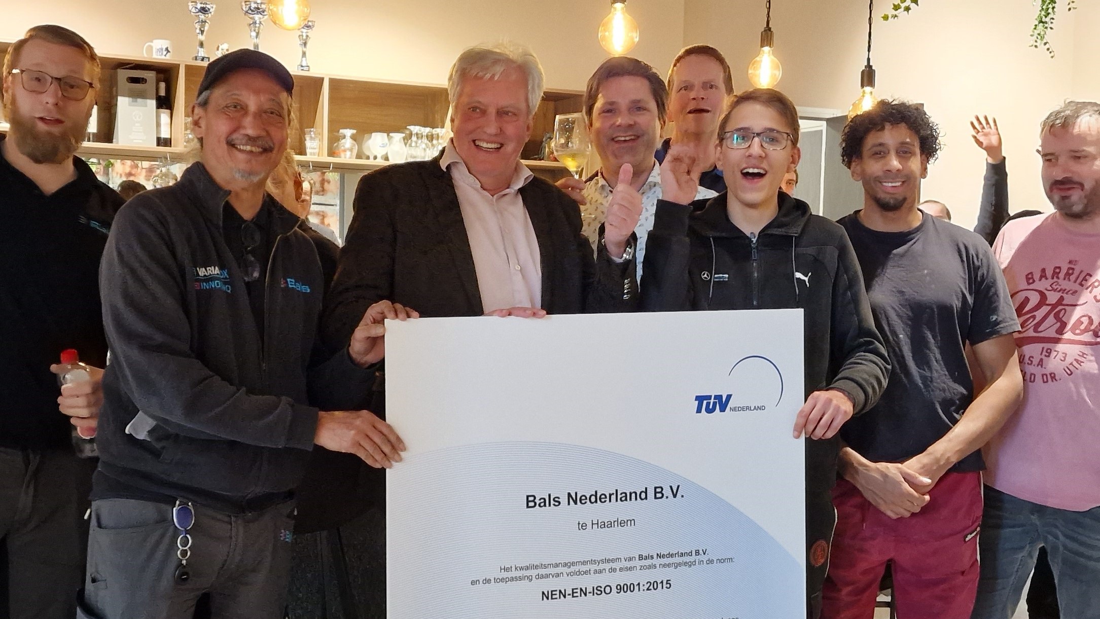 Team Bals glansrijk door audit ISO 9001